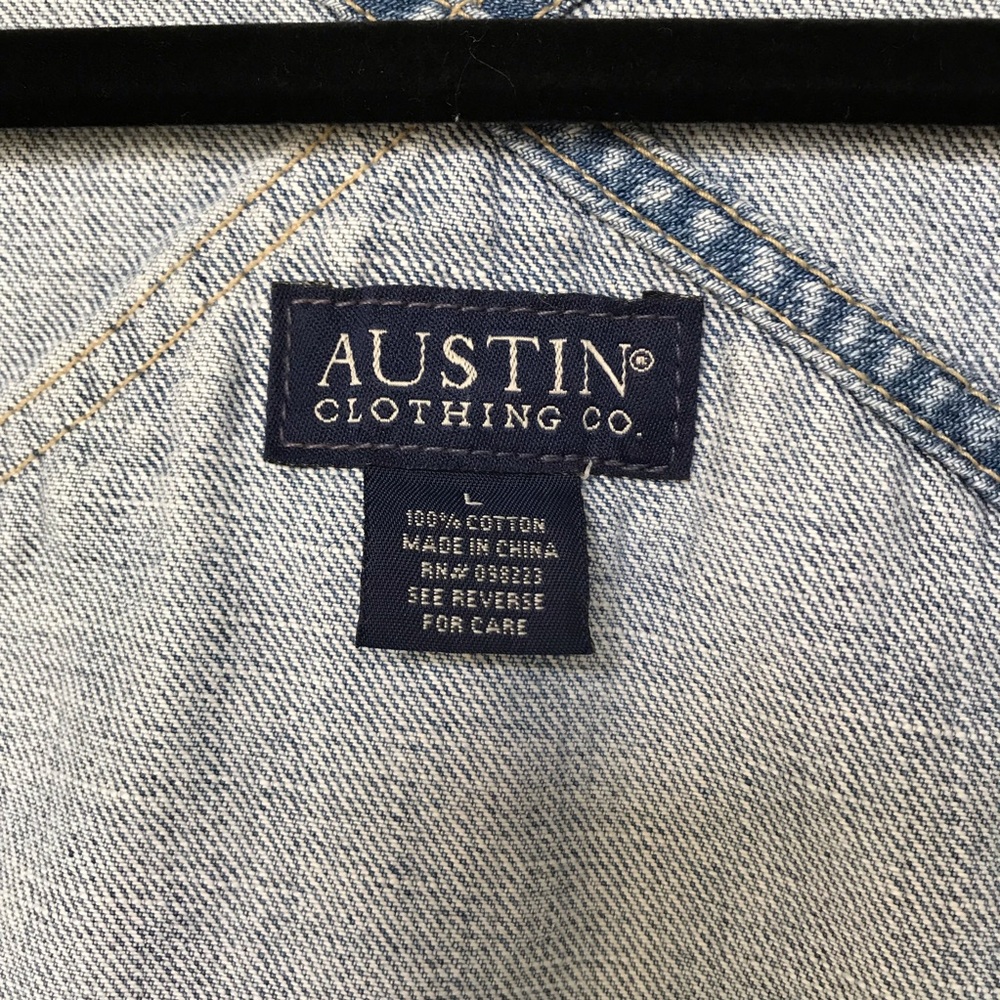 Austin Trading Co. Denim Bib Overalls L - Picture 10 of 12